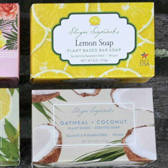 Shugar Soap Works Other - Sugar Soap Works Lemon & Oatmeal Coconut Soap Set